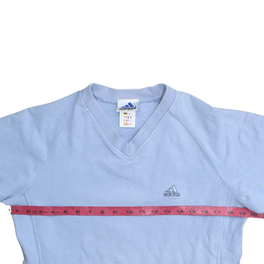 Womens UK Size 14 adidas Blue Pullover Sweatshirt