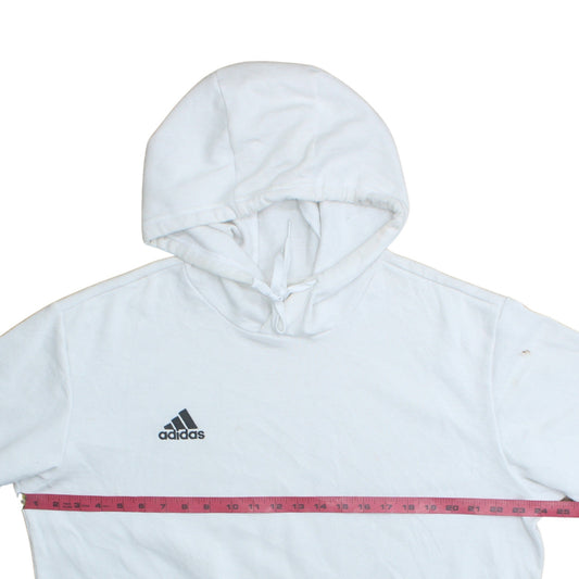 Mens UK Size L adidas White Pullover Hoodie