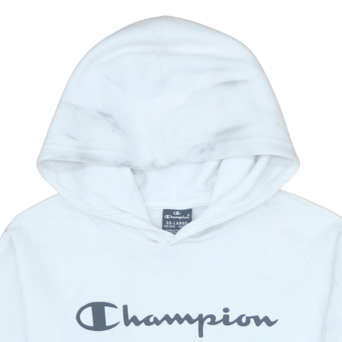 Additional view of Champion boys’ white pullover hoodie 2xl logo graphic fleece sweatshirt