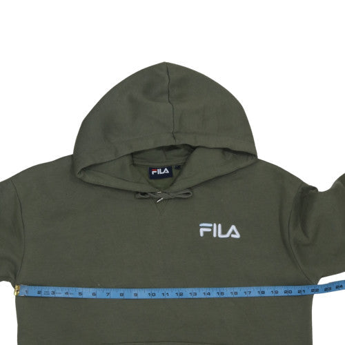 Womens UK Size M FILA Green Pullover Hoodie