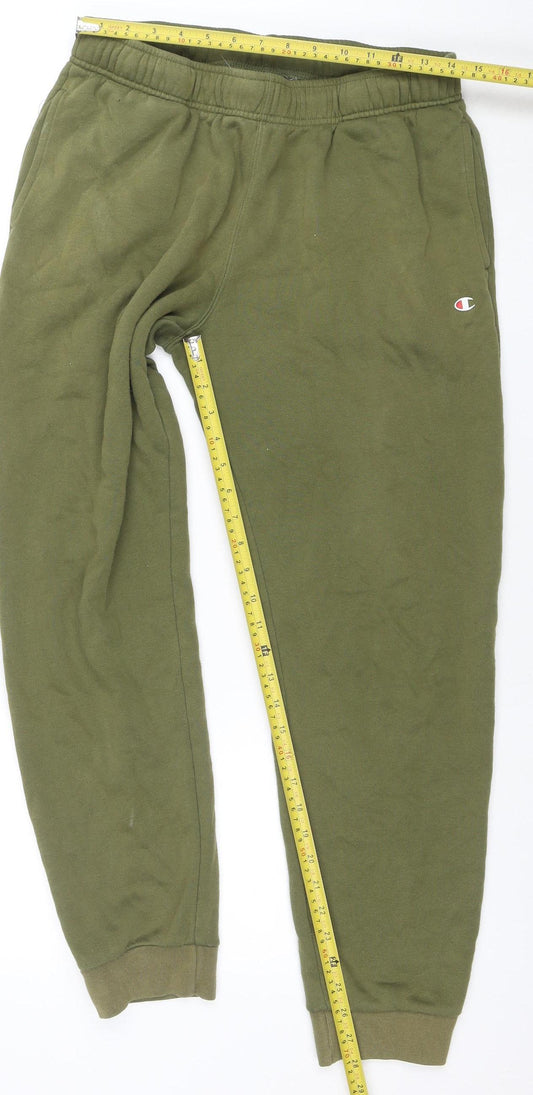 Mens UK Size L Champion Regular Fit Jogger Green Trousers