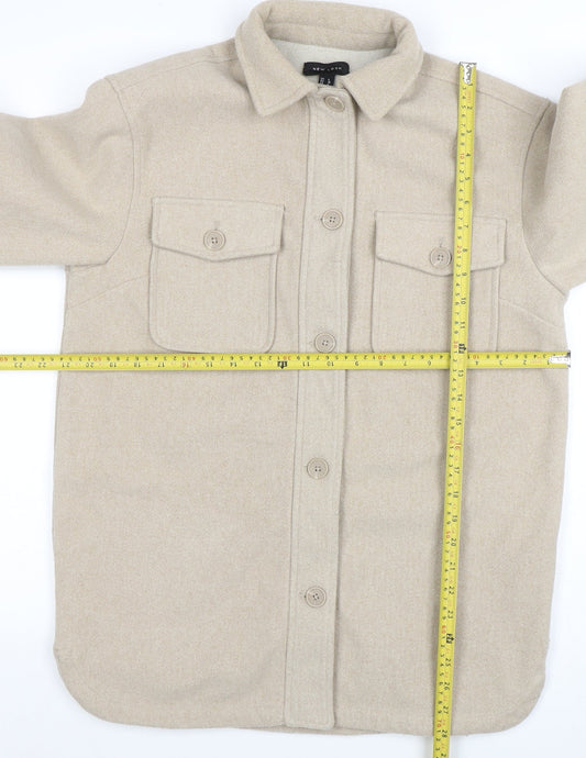 Womens UK Size 8 New Look Beige Basic Jacket