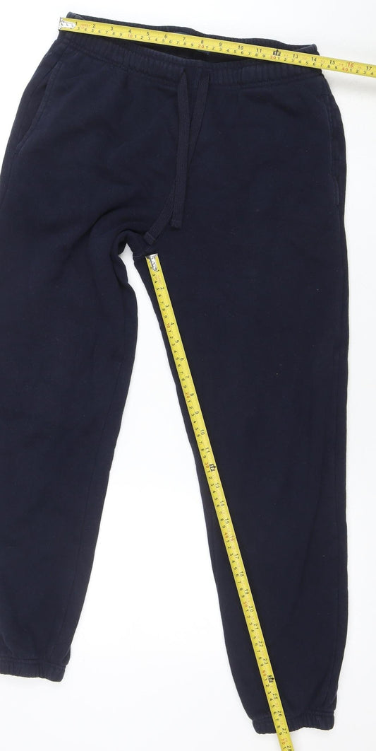 EASY Men's Black M Fleece Sweatpants with Elastic Waist