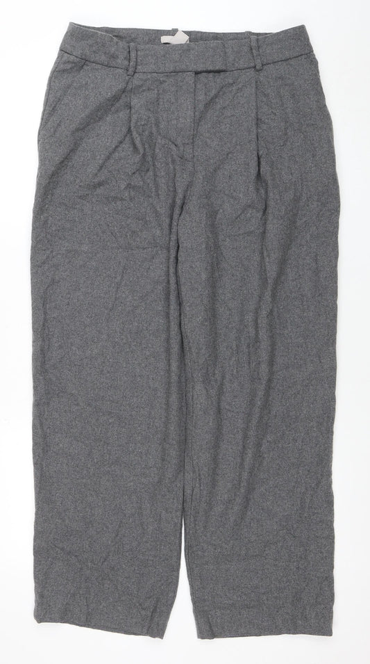 Womens UK Size 16 H&M Regular Fit Business Casual Workwear Grey Trousers