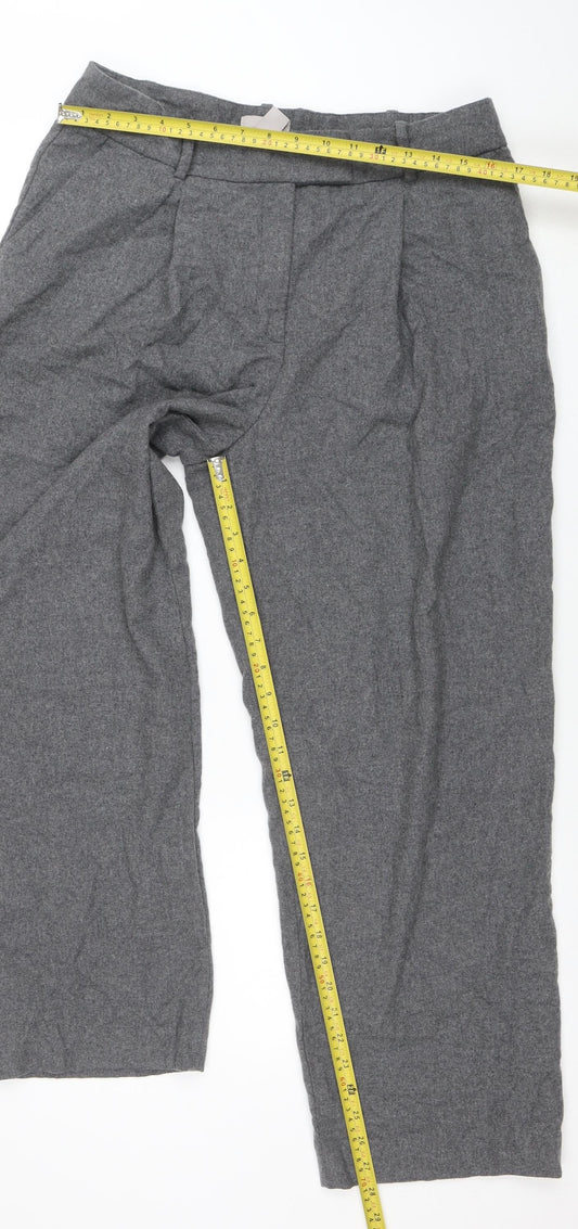 Womens UK Size 16 H&M Regular Fit Business Casual Workwear Grey Trousers