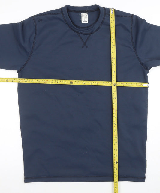 Mens UK Size L DECATHLON Blue Running & Jogging Gym & Training Football T-Shirt