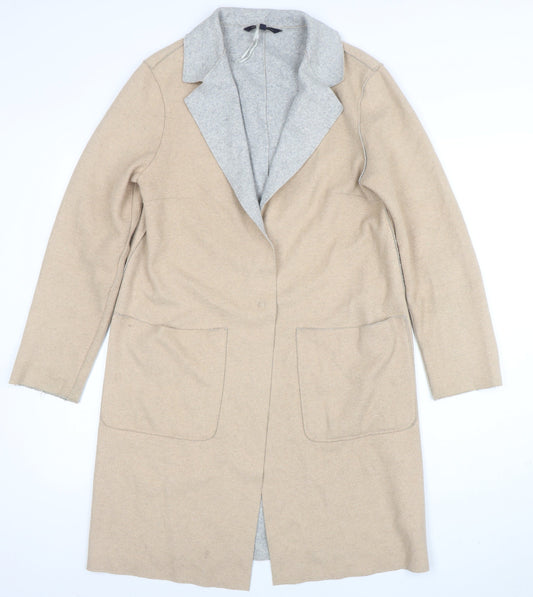 Womens UK Size 8 Marks and Spencer Beige Overcoat