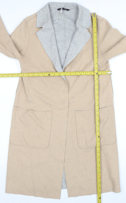 Womens UK Size 8 Marks and Spencer Beige Overcoat