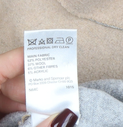 Womens UK Size 8 Marks and Spencer Beige Overcoat