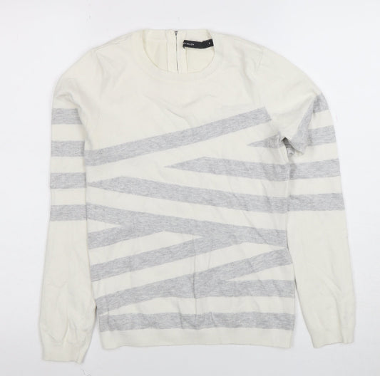 Womens UK Size S Karen Millen Ivory Jersey Blouse