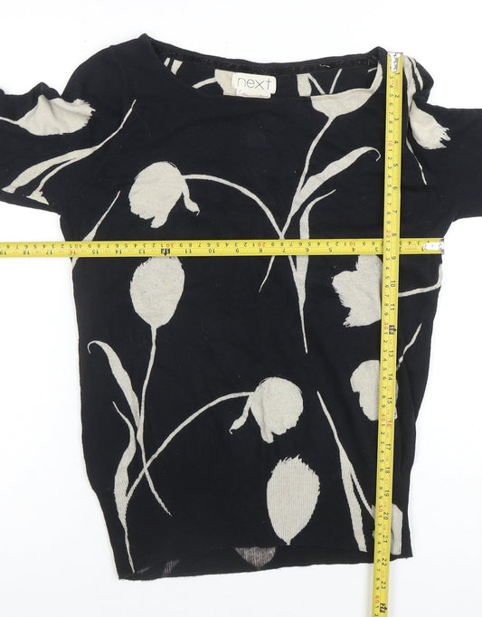 Womens UK Size 10 NEXT Black Tunic Blouse
