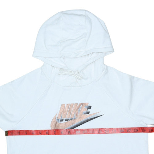 Womens UK Size S Nike White Pullover Hoodie