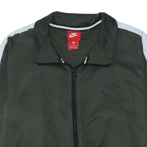 Mens UK Size M Nike Green Full Zip Sweatshirt