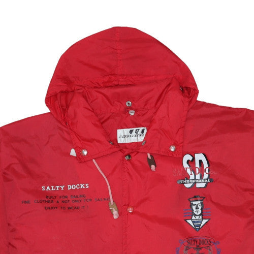 Mens UK Size M Affiniti Red Windbreaker Coat