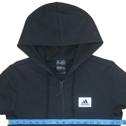 Mens UK Size XS adidas Black Full Zip Hoodie