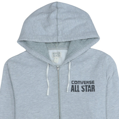 Mens UK Size XL Converse Grey Full Zip Hoodie