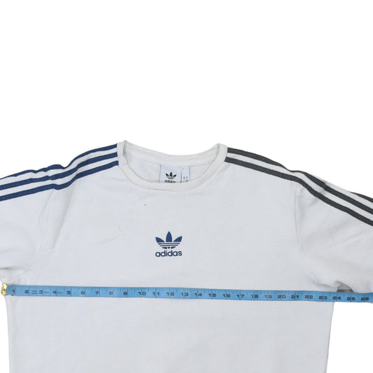 Mens UK Size M adidas White Pullover Sweatshirt