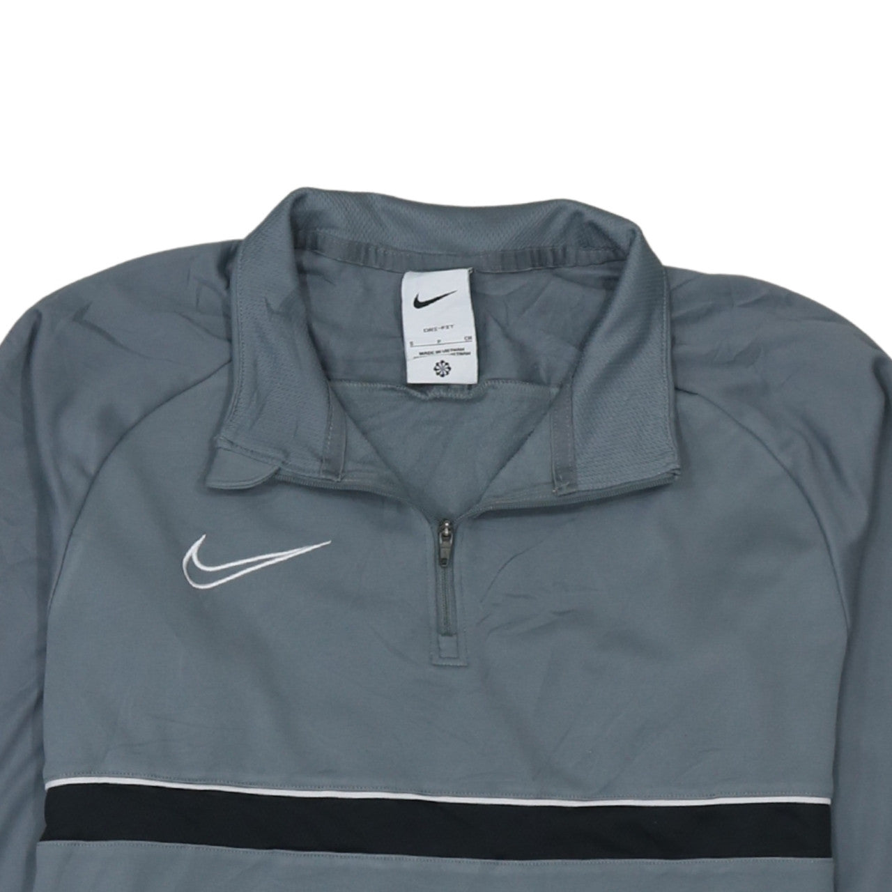 Mens UK Size S Nike Grey 1/4 Zip Sweatshirt