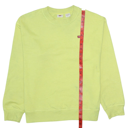 Womens UK Size M Levi's Yellow Pullover Sweatshirt