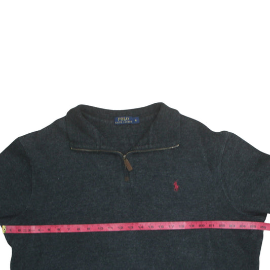 Mens UK Size XL Ralph Lauren Grey 1/2 Zip Jumper