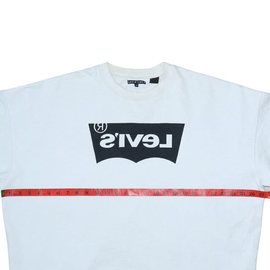 Mens UK Size XL Levi's White Pullover Sweatshirt