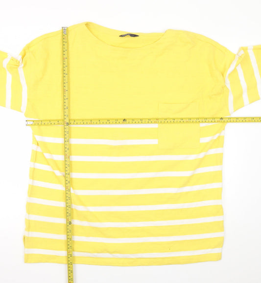 Womens UK Size 14 Marks and Spencer Yellow Basic T-Shirt