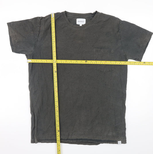 Norse Projects Men's Black Cotton Crew Neck Short Sleeve T-Shirt L