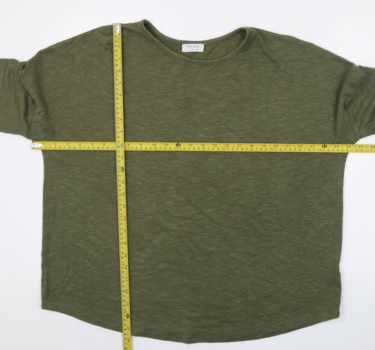 Papaya Women Green Long Sleeve Basic Jersey T-Shirt L