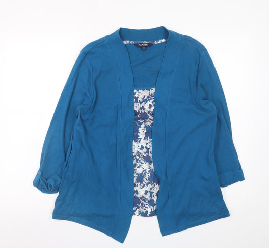 Womens UK Size 16 Maine New England Blue Kimono Blouse