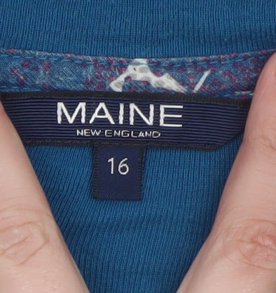 Womens UK Size 16 Maine New England Blue Kimono Blouse