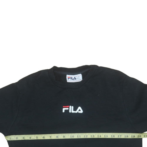 Womens UK Size S FILA Black Pullover Sweatshirt