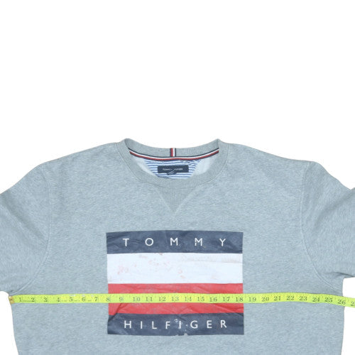 Mens UK Size 2XL Tommy Hilfiger Grey Pullover Sweatshirt