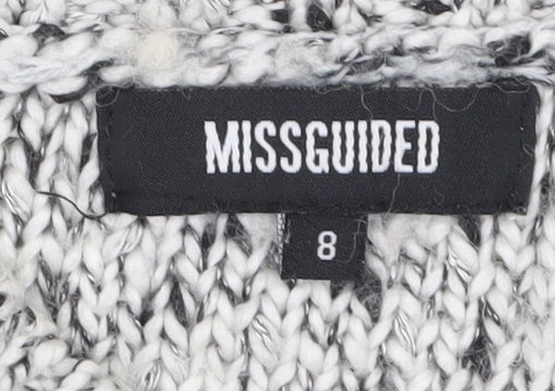 Womens UK Size 8 Missguided Grey Pullover Jumper