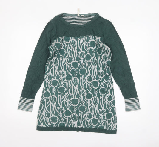 Womens UK Size 8 White Stuff Green Tunic Jumper