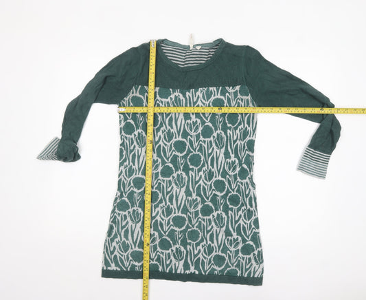 Womens UK Size 8 White Stuff Green Tunic Jumper