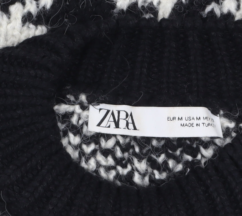 Womens UK Size 12 Zara Black Pullover Jumper