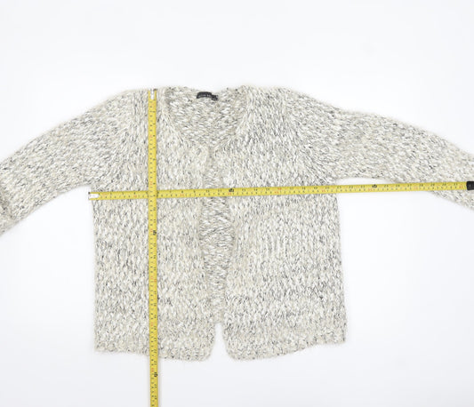 David Emanuel Women's Ivory Chunky Knit Open Cardigan Size M