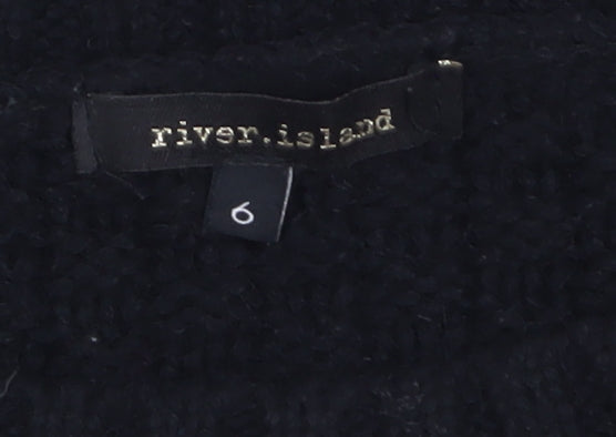 Womens UK Size 6 River Island Black Pullover Jumper