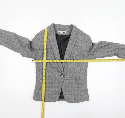 Womens UK Size 8 H&M Regular Grey Blazer