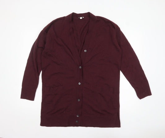 Back view of Gap Men's Red L Knit Cardigan Jumper Long Sleeve Classic Fit