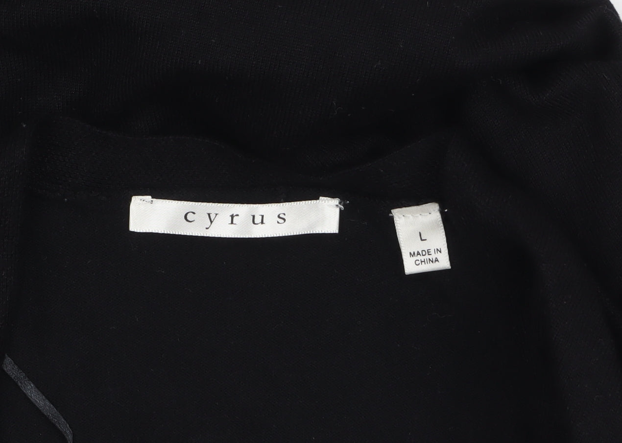 Womens UK Size L Cyrus Black Cardigan Jumper