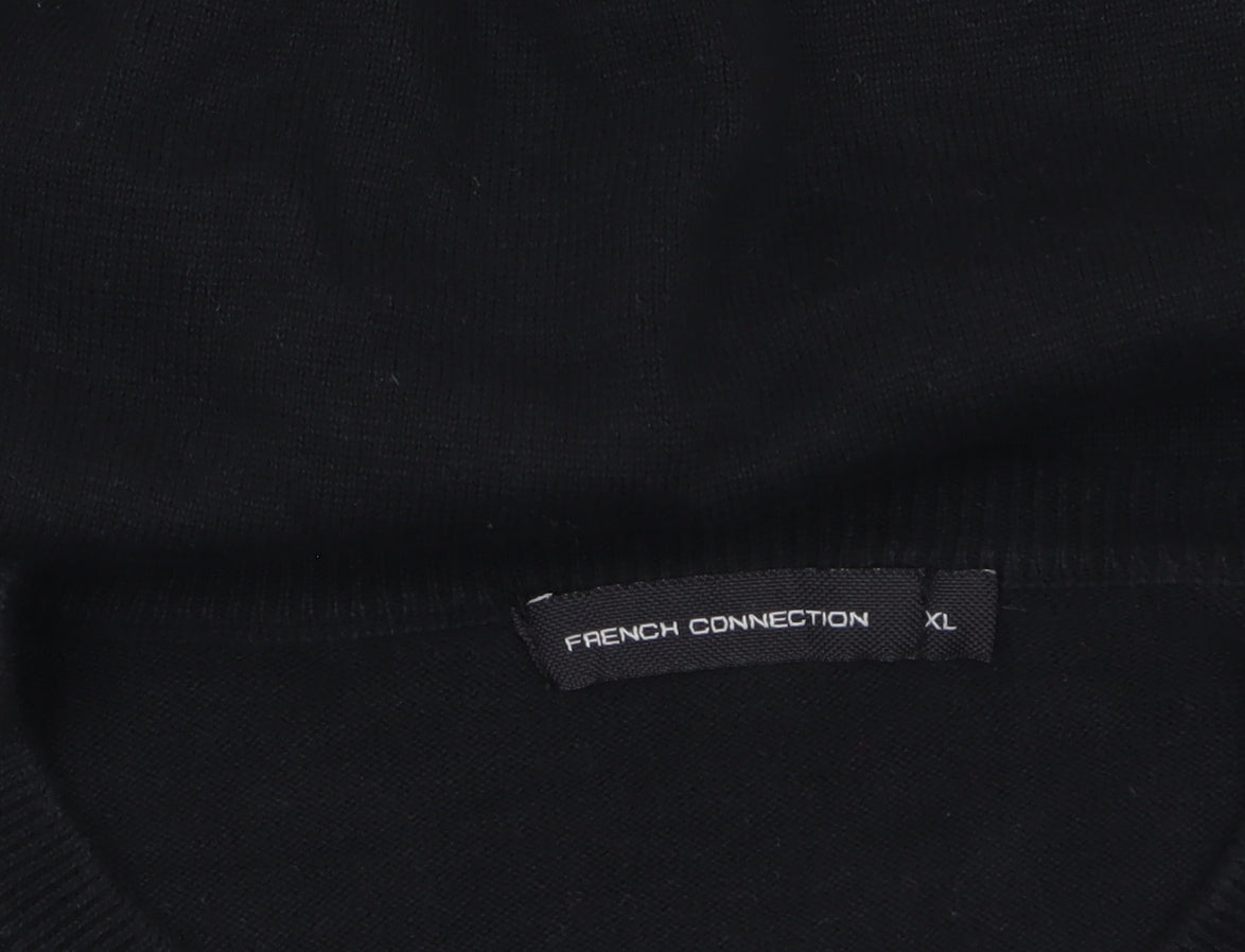 Mens UK Size XL French Connection Black Pullover Jumper