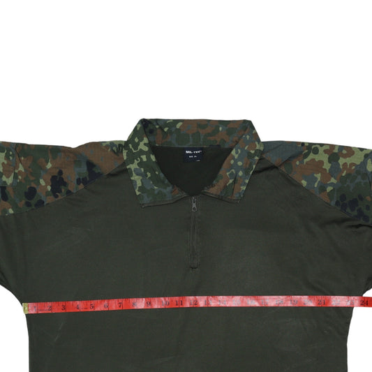 Mens UK Size XL Mil-Tec Green Henley Sweatshirt