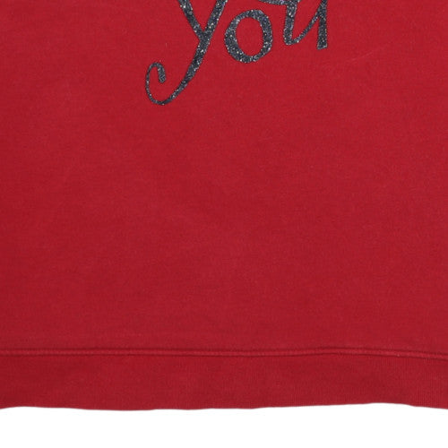 Womens UK Size XL Disney Red Pullover Sweatshirt