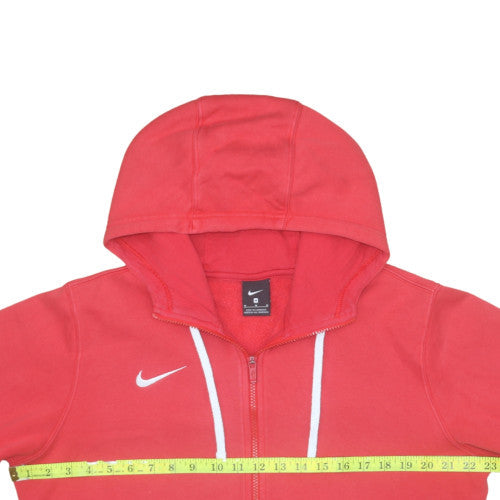 Mens UK Size M Nike Red Full Zip Hoodie