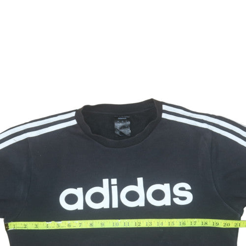 Womens UK Size S adidas Black Pullover Sweatshirt
