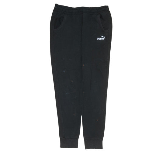Additional front view of Puma women’s black jogger sweatpants m fleece elastic waist