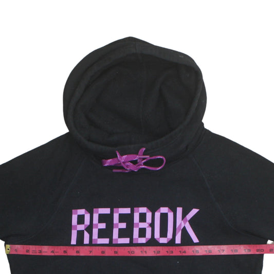 Womens UK Size M Reebok Black Pullover Hoodie