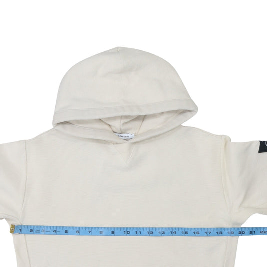 Calvin Klein Jeans Boys Beige Pullover Hoodie Size 14 Years Logo Sleeve