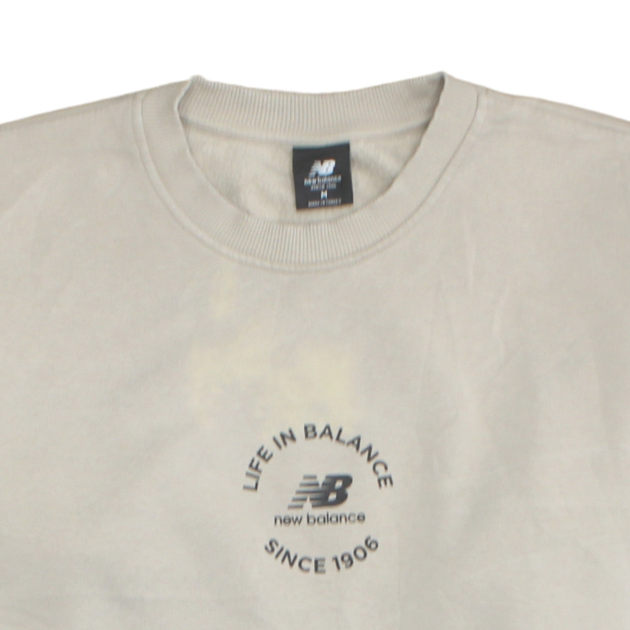 Womens UK Size M New Balance Beige Pullover Sweatshirt